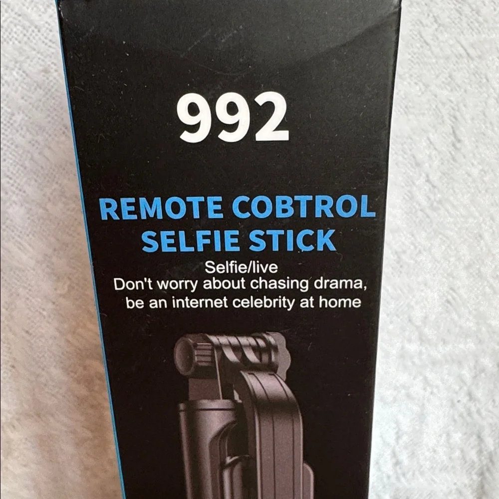Selfie Stick Black Remote Control Tripod with Blue Tooth Connection